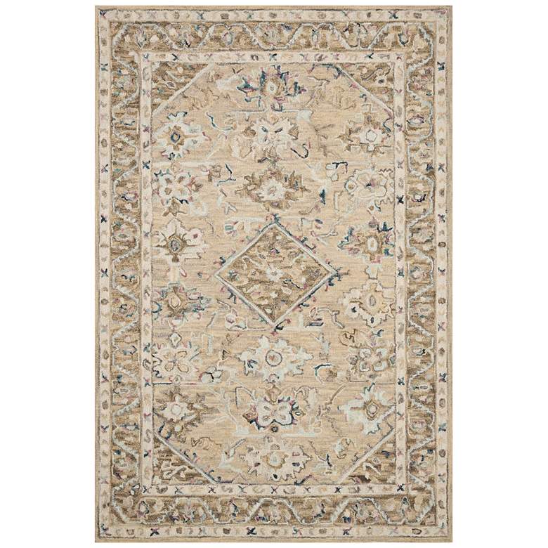 Image 2 Loloi BEA-02 5'0"x7'6" Beige and Ivory Area Rug