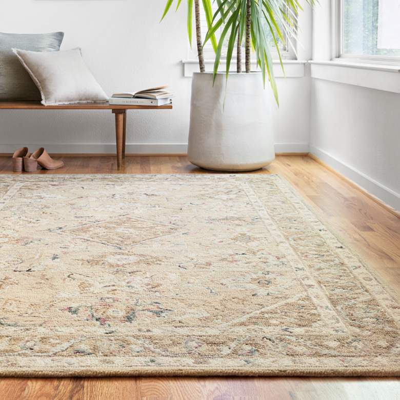 Image 1 Loloi BEA-02 5'0"x7'6" Beige and Ivory Area Rug