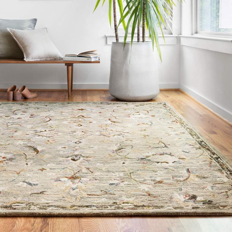 Image 1 Loloi BEA-03 5'0"x7'6" Gray and Multi-Color Area Rug