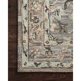 Image5 of Loloi BEA-04 5'0"x7'6" Light Blue Multi-Color Area Rug more views