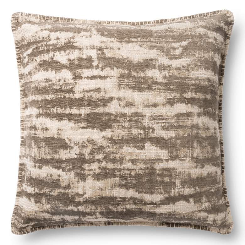 Image 1 Loloi Beige Abstract 22 inch Square Throw Pillow