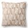 Loloi Beige Jacquard Abstract 18" Square Throw Pillow