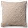 Loloi Beige Jacquard Abstract 22" Square Throw Pillow