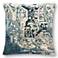 Loloi Blue Abstract 22" Square Outdoor Throw Pillow
