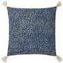 Loloi Blue Geometric 22" Square Down Filled Throw Pillow in scene