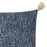 Loloi Blue Geometric 22" Square Down Filled Throw Pillow in scene
