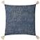 Loloi Blue Geometric 22" Square Poly Filled Throw Pillow