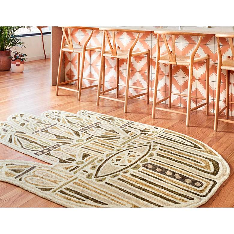 Image 1 Loloi Chaya CHY-01 5'x7'6" Ivory and Brown Handle Area Rug