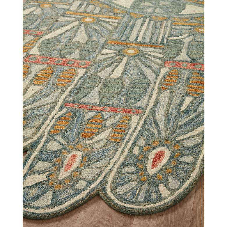 Loloi Chaya CHY-01 5&#39;x7&#39;6 inch Sky and Red Handle Area Rug more views