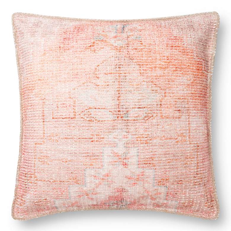 Image 1 Loloi Coral Abstract 22 inch Square Throw Pillow