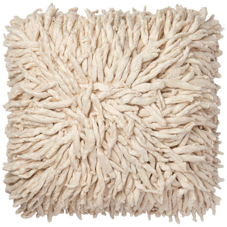 Image 1 Loloi Cream 22" Square Throw Pillow