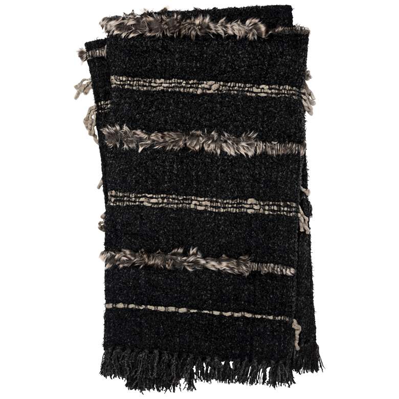 Image 1 Loloi Dela Multi-Color Charcoal Throw Blanket