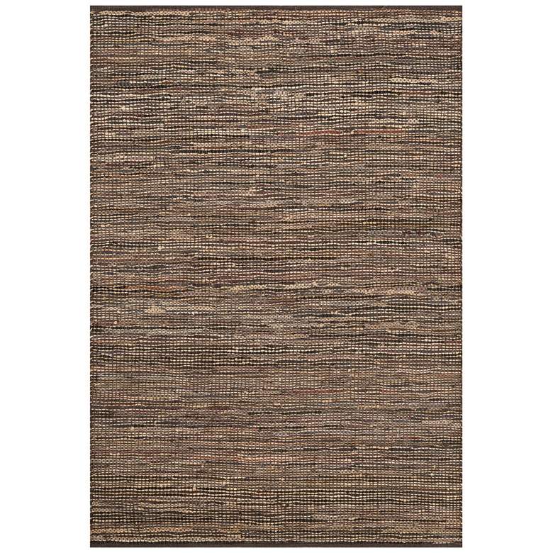 Image 1 Loloi Edge 5&#39;x7&#39;6 inch Brown Hand-Made Area Rug