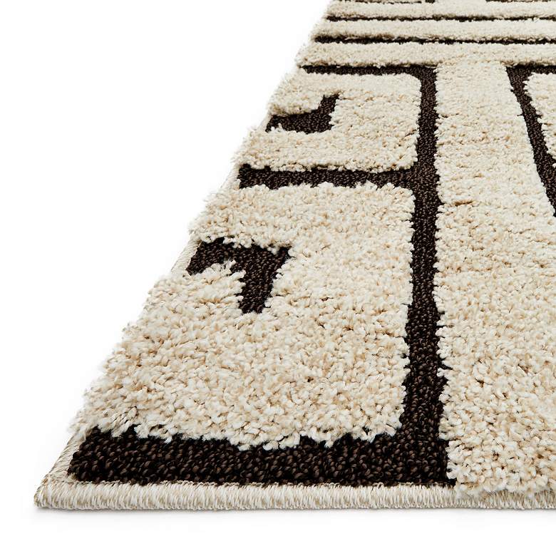 Image 2 Loloi Enchant 5'3"x7'7" Ivory and Dark Brown Geometric more views