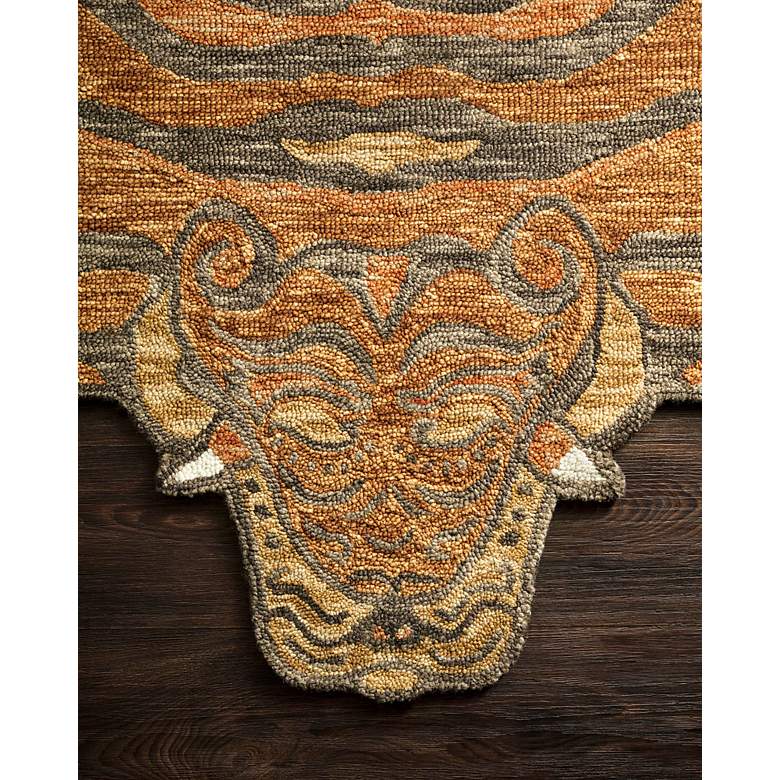 Loloi Feroz FER-02 5&#39;x7&#39;6&quot; Gold and Brown Tiger Area Rug more views