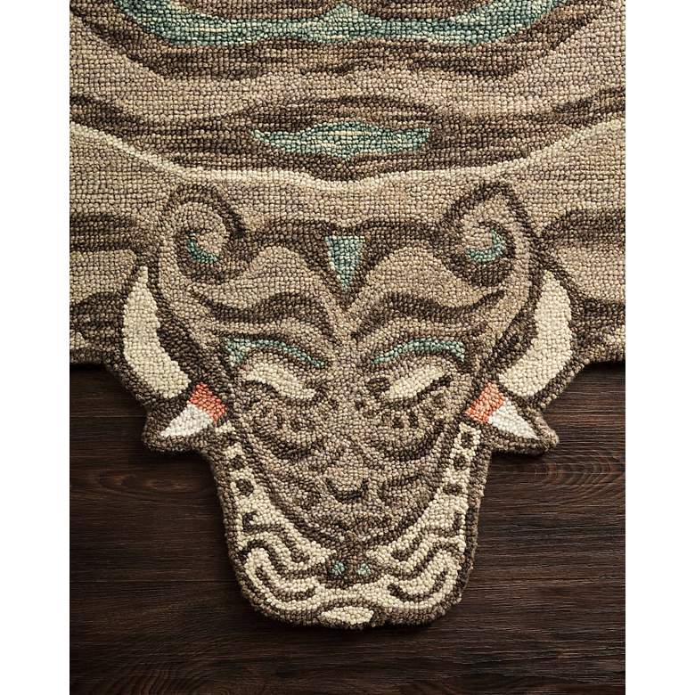 Loloi Feroz FER-04 5&#39;x7&#39;6&quot; Berry and Brown Tiger Area Rug more views
