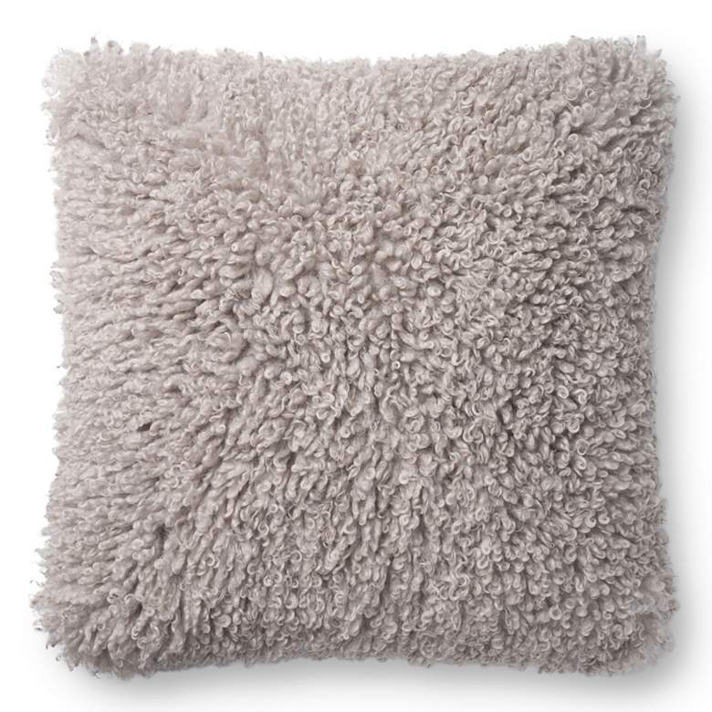 Image 1 Loloi Gray 22" Square Decorative Throw Pillow