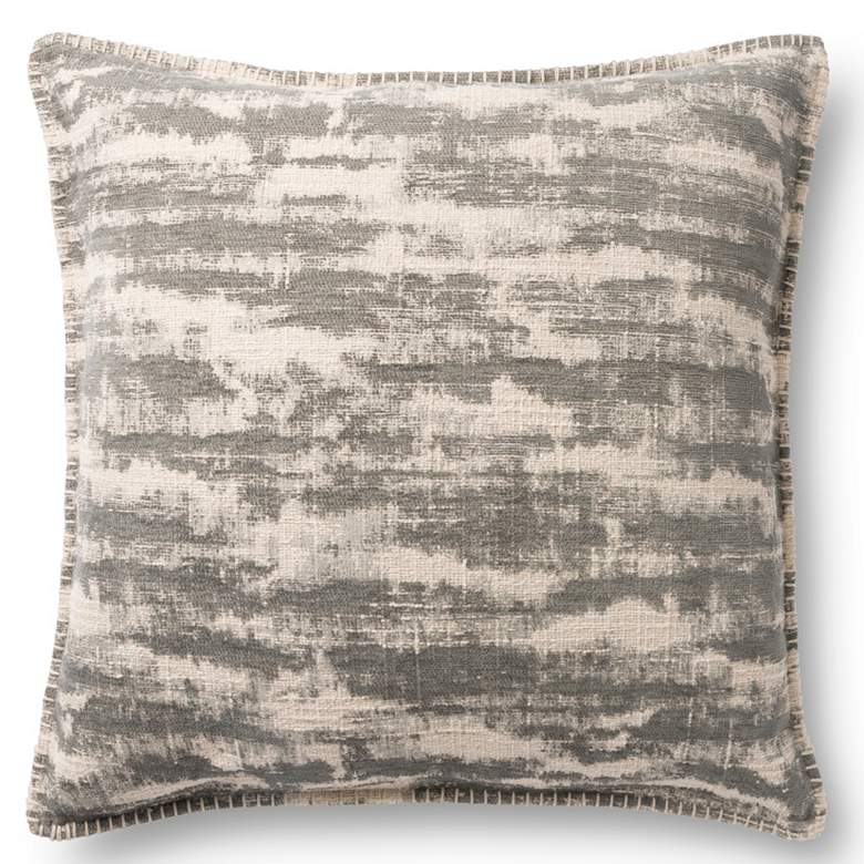 Image 1 Loloi Gray Abstract 22" Square Throw Pillow