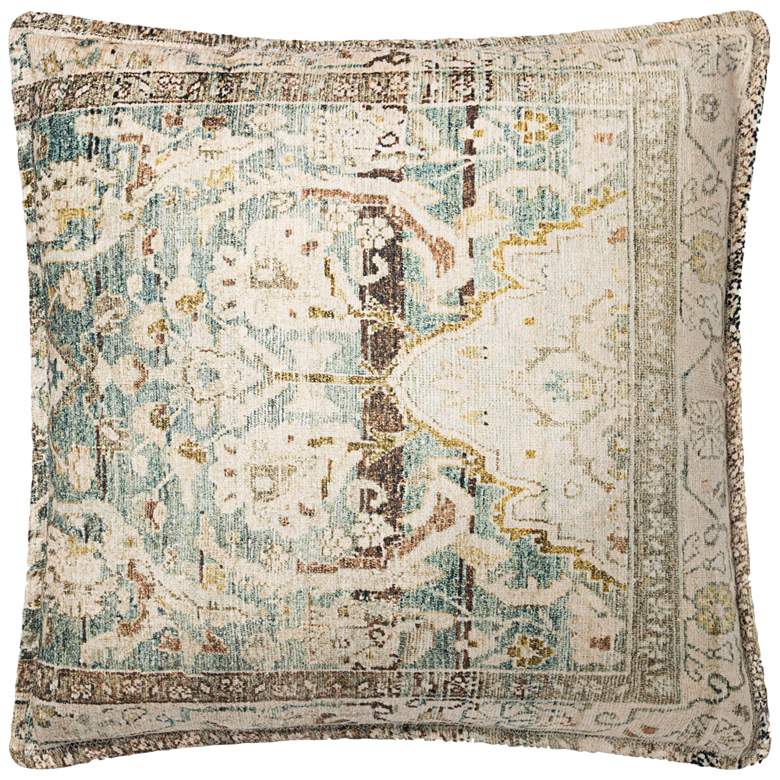 Image 1 Loloi Green Multi-Color Down Fill 22" Square Throw Pillow