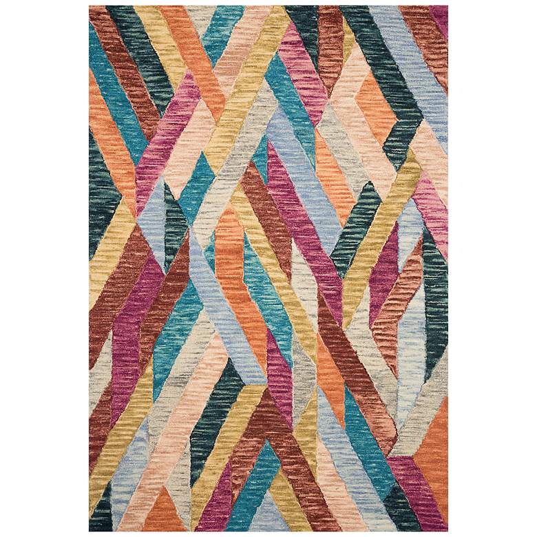 Image 1 Loloi Hallu HAL-02 5'x7'6" Fiesta Multi-Color Wool Area Rug