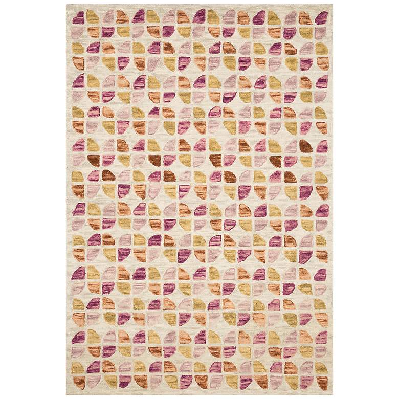 Loloi Hallu HAL-05 5&#39;x7&#39;6&quot; Ivory and Sunset Wool Area Rug