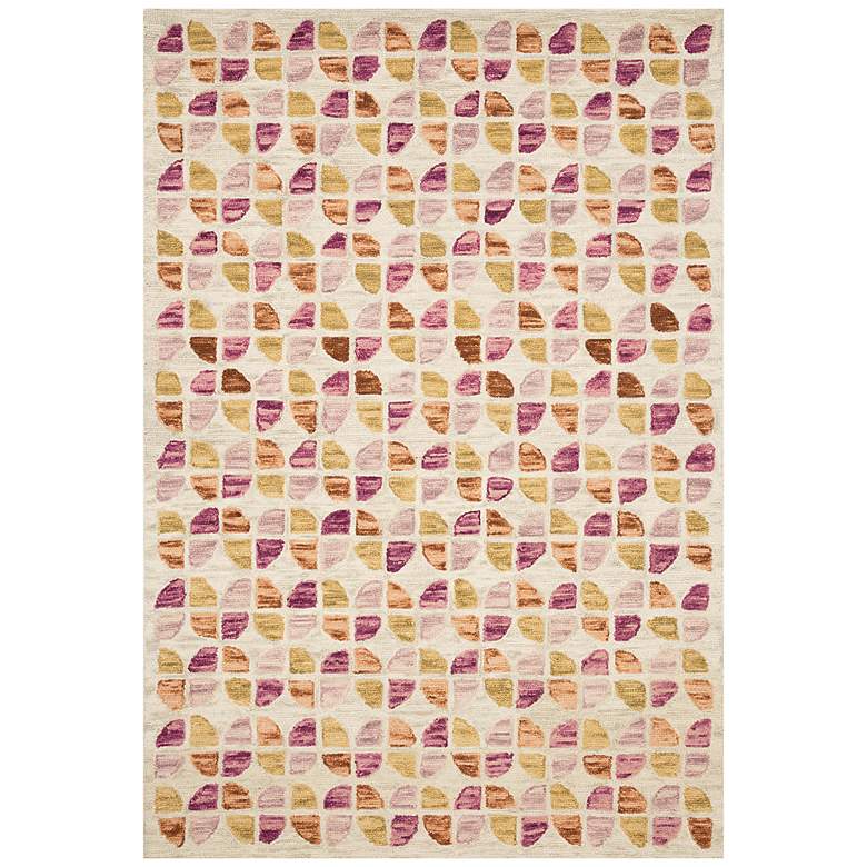 Image 1 Loloi Hallu HAL-05 5'x7'6" Ivory and Sunset Wool Area Rug