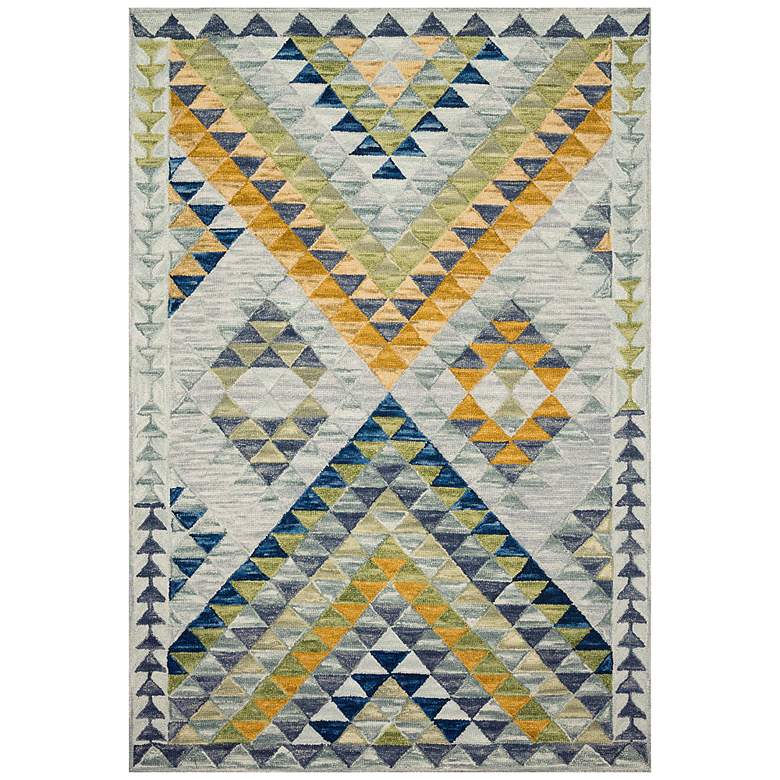 Image 1 Loloi Hallu HAL-07 5&#39;x7&#39;6 inch Spa and Gold Wool Area Rug