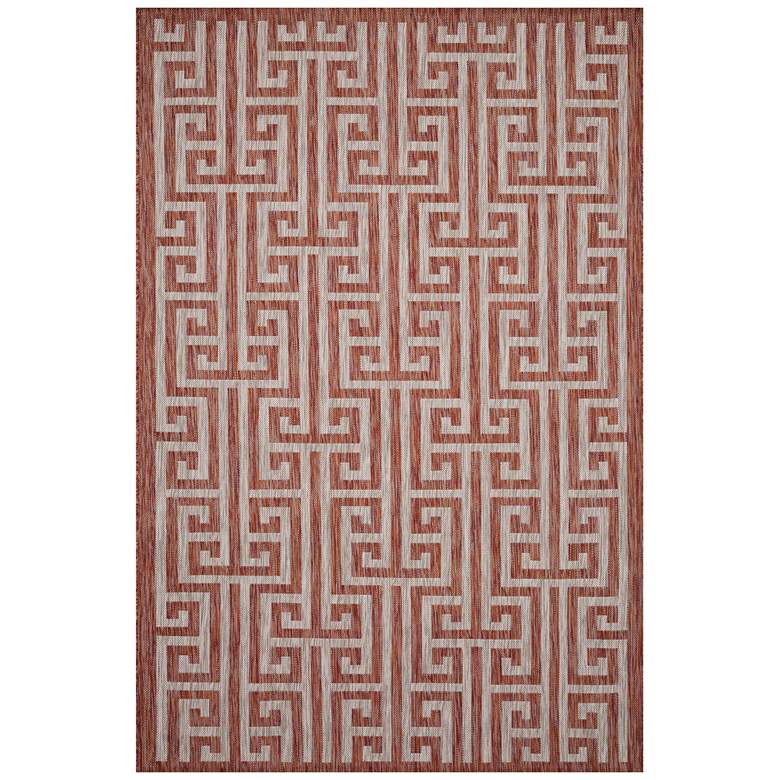 Image 1 Loloi Isle IE-05 5'3"x7'7" Rust and Beige Area Rug