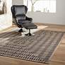 Loloi Isle IE-09 5&#39;3"x7&#39;7" Brown and Black Area Rug in scene