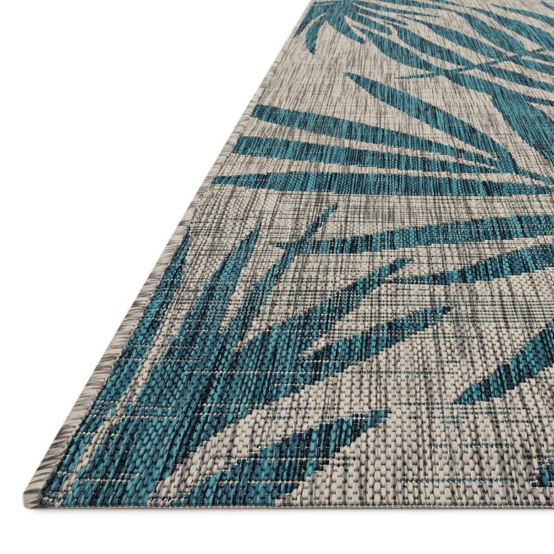 Loloi Isle IE-10 5&#39;3&quot;x7&#39;7&quot; Gray and Aqua Area Rug more views