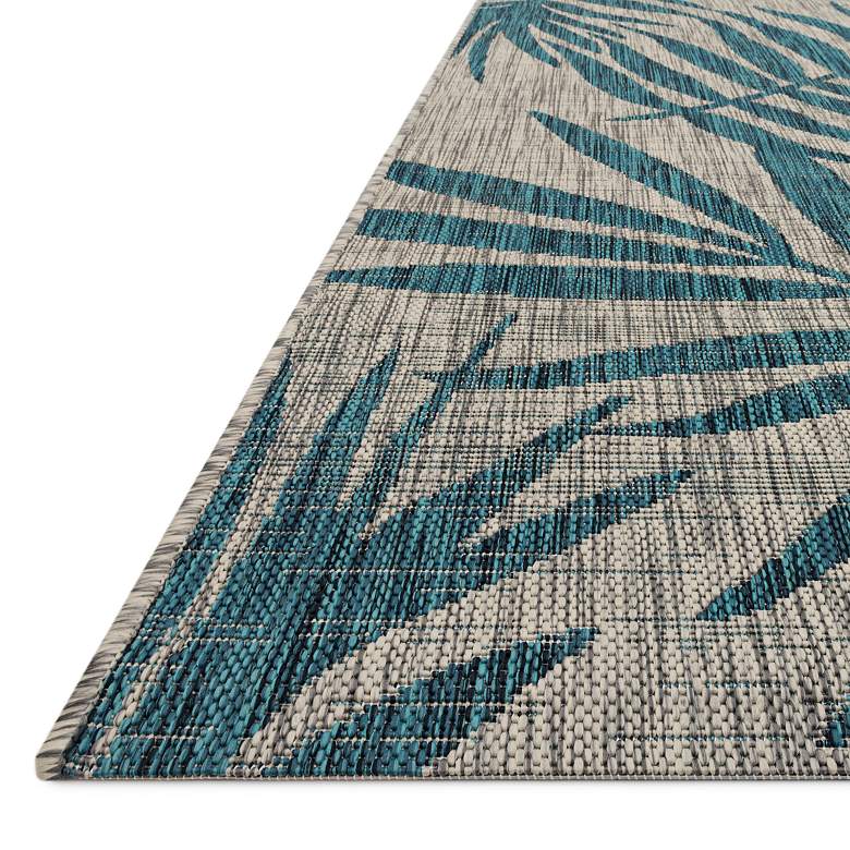 Image 2 Loloi Isle IE-10 5'3"x7'7" Gray and Aqua Area Rug more views