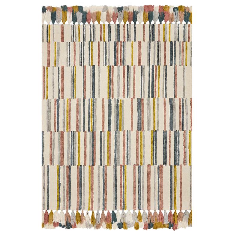 Image 1 Loloi Jamila JAA-02 5'x7'6" Ivory Multi-Color Area Rug