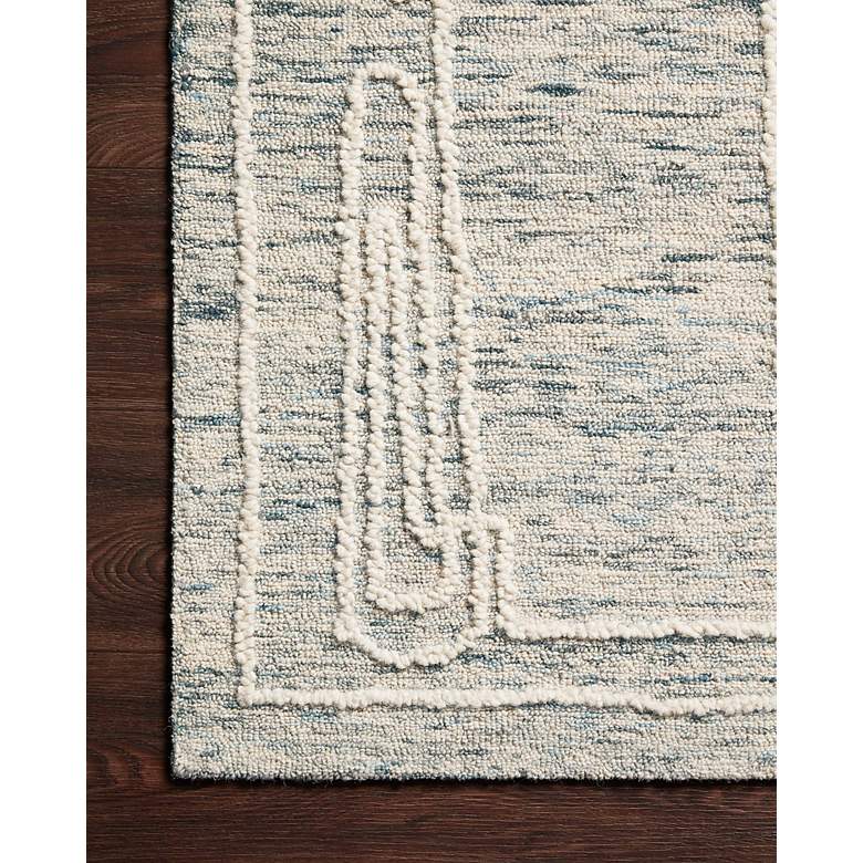 Loloi Leela LEE-01 5&#39;x7&#39;6 inch Sky and White Wool Area Rug more views