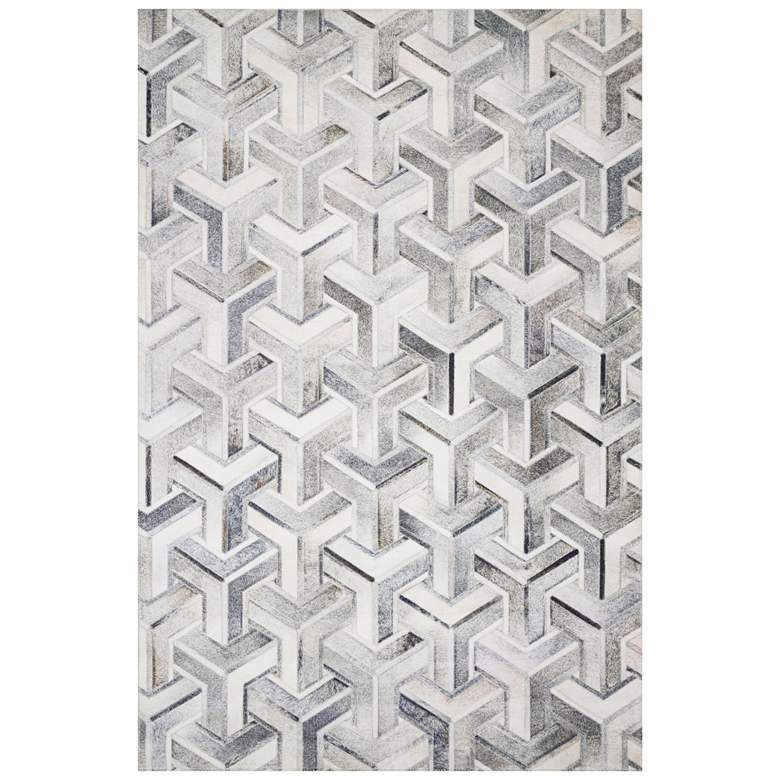Image 2 Loloi Maddox MAD-05 5&#39;x7&#39;6 inch Silver and Ivory Area Rug