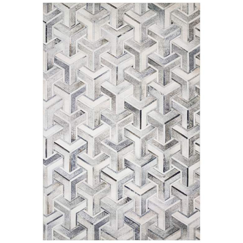 Image 2 Loloi Maddox MAD-05 5'x7'6" Silver and Ivory Area Rug