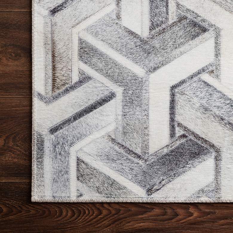 Image 4 Loloi Maddox MAD-05 5'x7'6" Silver and Ivory Area Rug more views
