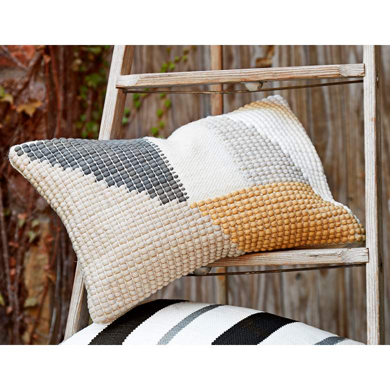 Image 2 Loloi Multi-Color 13 inchx21 inch Indoor-Outdoor Throw Pillow