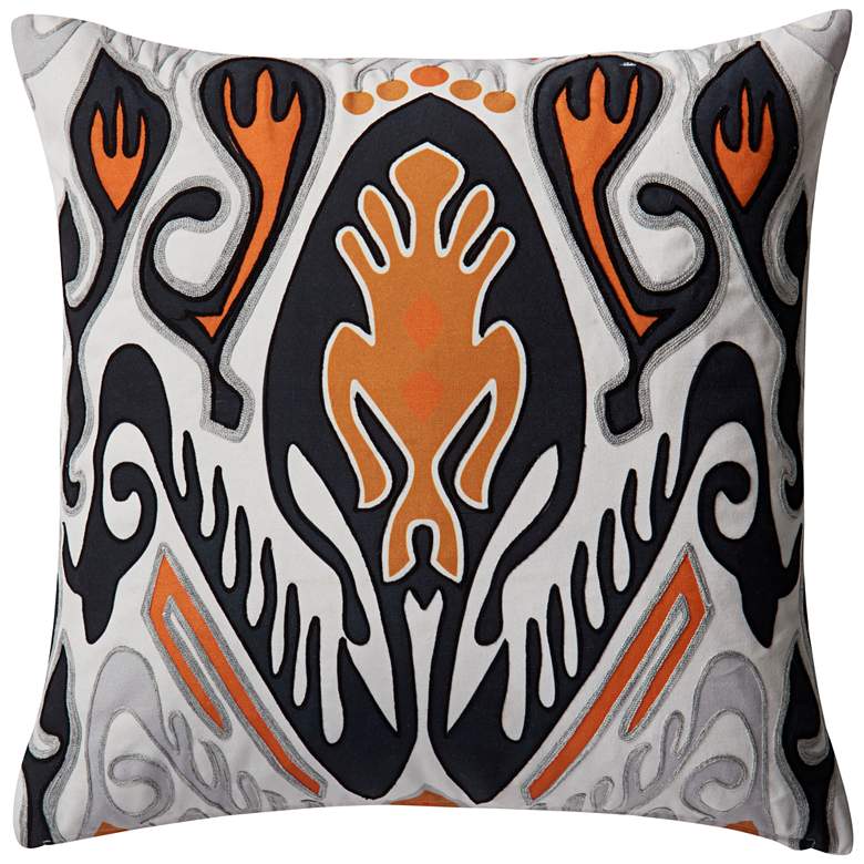 Image 1 Loloi Multi-Color Orange Indoor-Outdoor Throw Pillow