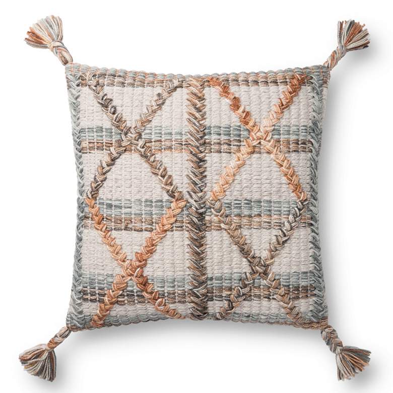 Image 1 Loloi Multi-Color Symmetrical 18" Square Throw Pillow