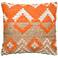 Loloi Nimitz Orange and Beige Tribal 22" Square Throw Pillow