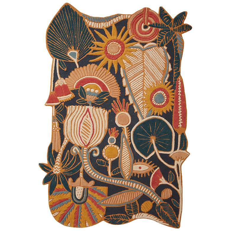 Image 1 Loloi Optimism OPT-03 5'x7'6" Denim and Sunset Wool Area Rug