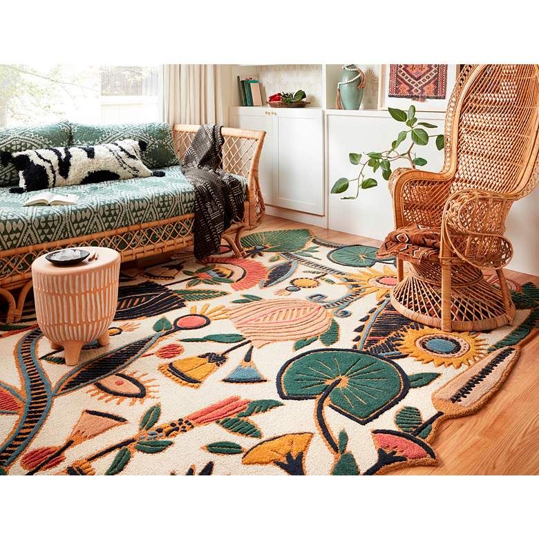 Image 1 Loloi Optimism OPT-03 5'x7'6" Ivory Multi Wool Area Rug