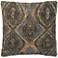 Loloi Parvin Blue and Brown Diamond 22" Square Throw Pillow