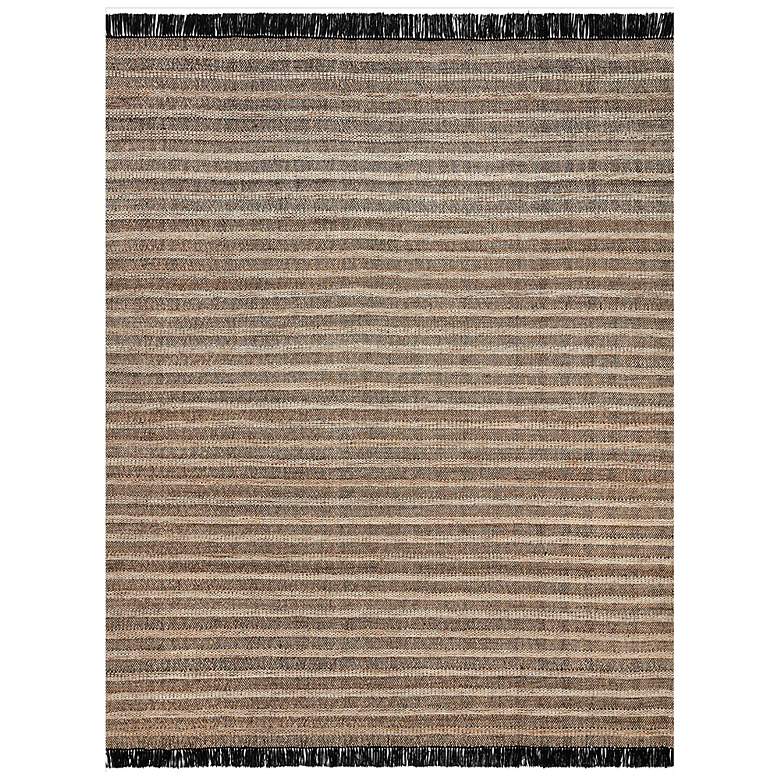 Image 1 Loloi Rey REY-01 5&#39;x7&#39;6 inch Camel Black Rectangular Area Rug