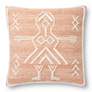Loloi Rust and Ivory Tribal 22" Square Throw Pillow in scene