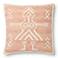 Loloi Rust and Ivory Tribal 22" Square Throw Pillow