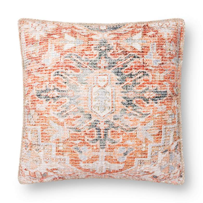 Image 1 Loloi Rust and Navy Abstract 18" Square Throw Pillow