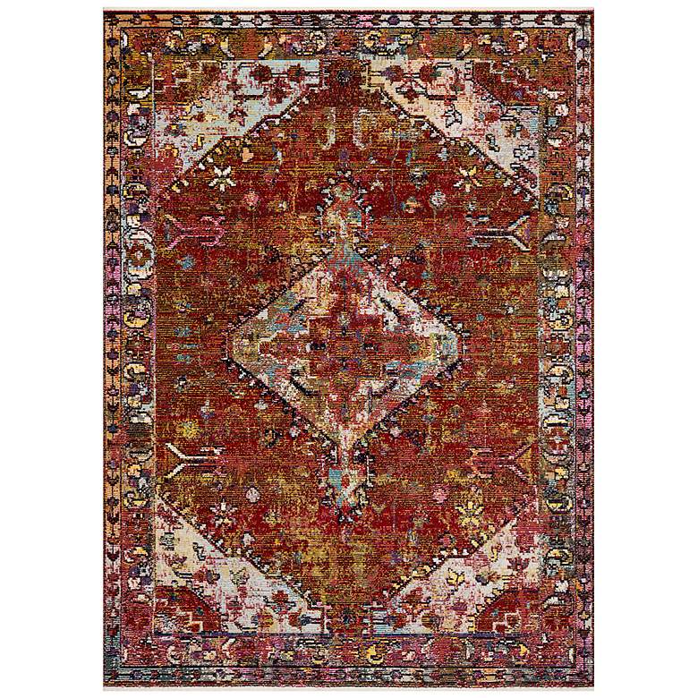 Image 1 Loloi Silvia SIL-06 5&#39;x7&#39;6 inch Multi Red Rectangular Area Rug