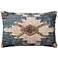 Loloi Singley Blue and White Diamond 21" x 13" Pillow