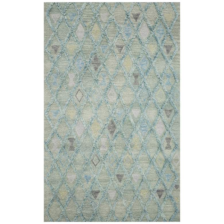 Loloi Symbology SYM-02 5&#39;x7&#39;6&quot; Seafoam and Sky Wool Area Rug